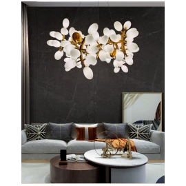 Nordic Creative Art Gold Grape Led pendant Light For Living Dining Room chandelier Home Decor Bedroom Glass Ball Hanging Lamp