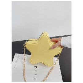  Star Shaped Jelly Purse Shoulder Crossbody Bags PVC Jelly Handbag With Gold Chain